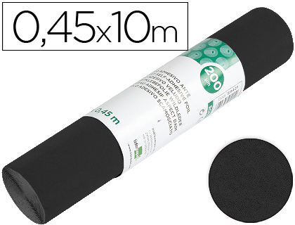 Papel adhesivo Liderpapel ante negro 0,45 x 10 m.